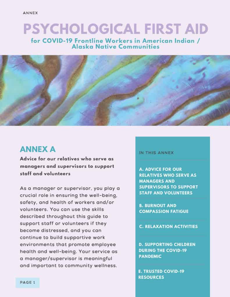 Psychological First Aid for COVID-19 Frontline Workers in American ...