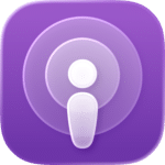 Apple Podcast logo.